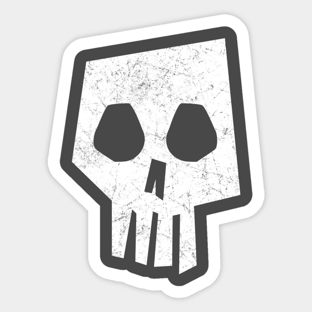 Skull Sticker by tommartinart